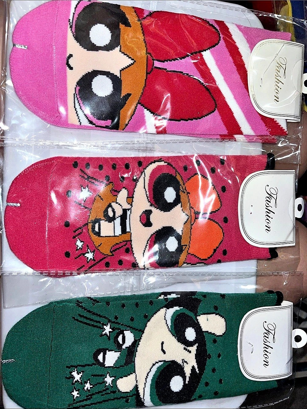 Fashion Character Print Socks 3-Pair Set NWT
